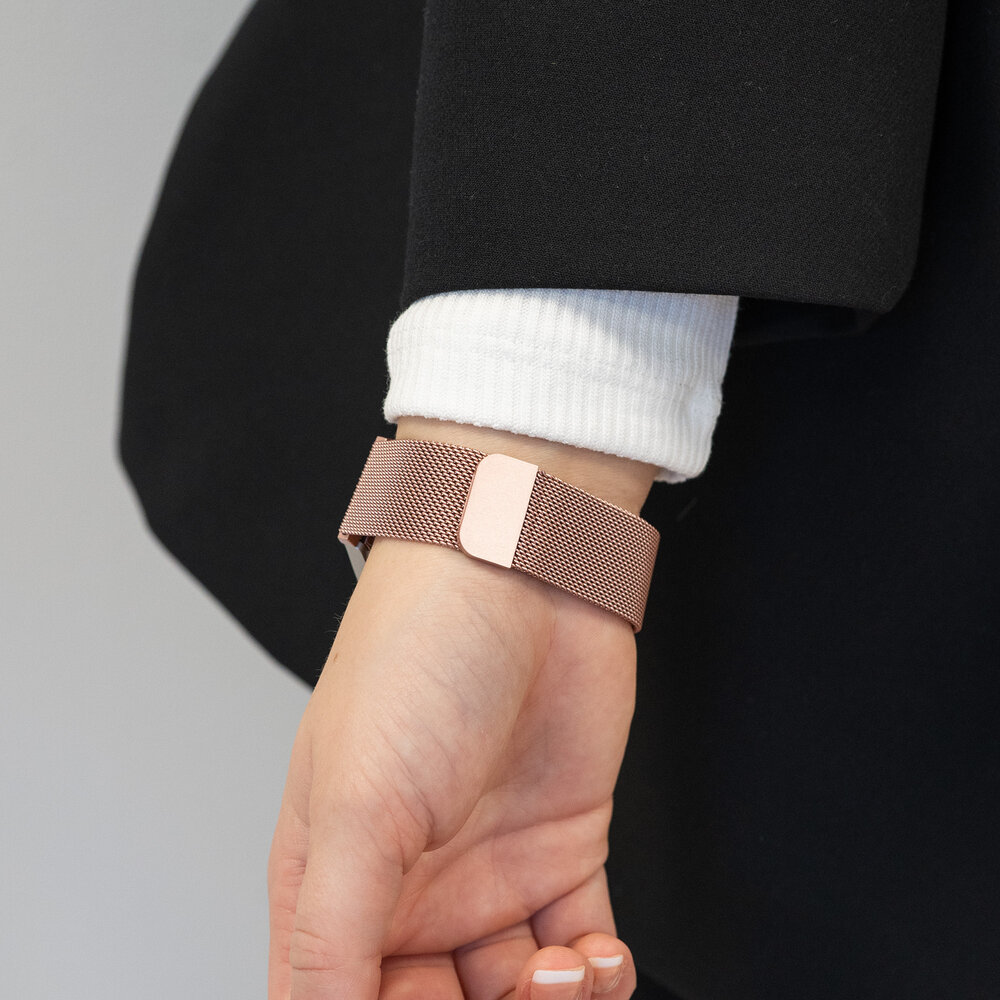 Bandz Bandz Samsung Galaxy Watch 4 40mm Milanese Loop Armband (Rosa) Bandz Bandz Samsung Galaxy Watch 4 40mm Milanese Loop Armband (Rosa)