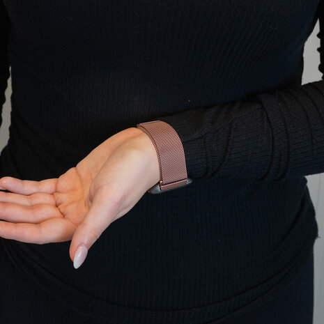 Bandz Bandz Bandz Fitbit Versa / Versa 2 Milanese Loop Armband (Rosa) Bandz Bandz Bandz Fitbit Versa / Versa 2 Milanese Loop Armband (Rosa)