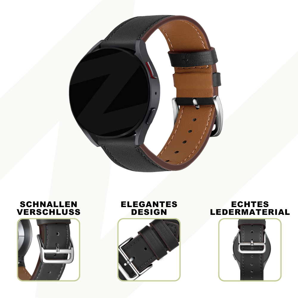 Bandz Bandz Realme Watch 3 (Pro) Lederarmband 'Deluxe' (Schwarz) Bandz Bandz Realme Watch 3 (Pro) Lederarmband 'Deluxe' (Schwarz)