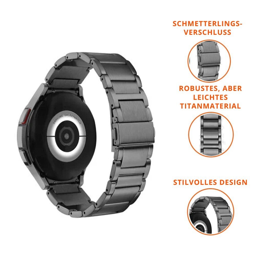 Strap-it® Strap-it Samsung Galaxy Watch 6 Classic 47mm Titan Armband (grafiet) Strap-it® Strap-it Samsung Galaxy Watch 6 Classic 47mm Titan Armband (grafiet)