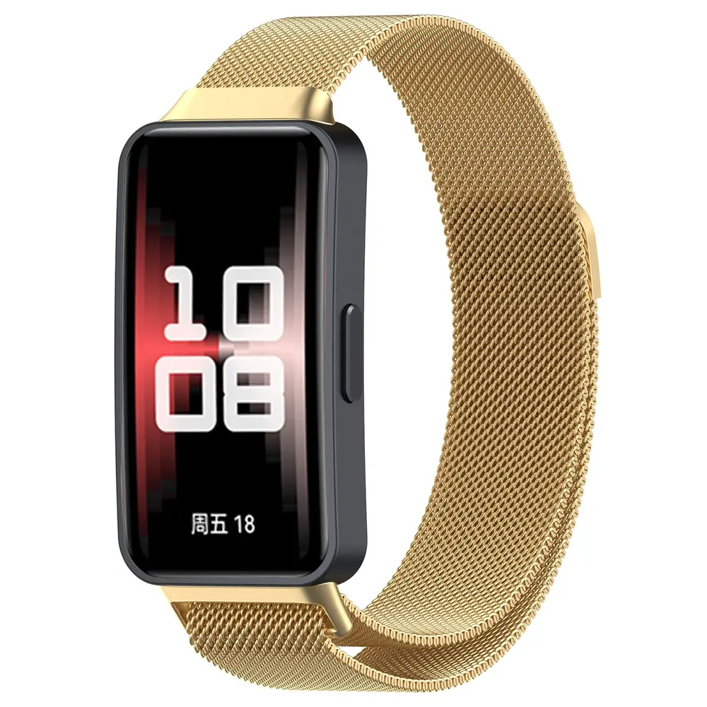 Strap-it® Strap-it Huawei Band 10 Milanese Armband (Gold) Strap-it® Strap-it Huawei Band 10 Milanese Armband (Gold)