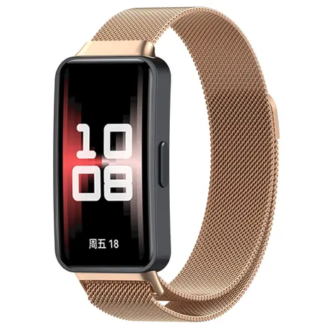 Strap-it® Strap-it Huawei Band 10 Milanese Armband (Rosé Gold) Strap-it® Strap-it Huawei Band 10 Milanese Armband (Rosé Gold)