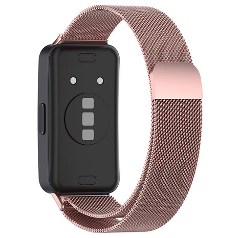Strap-it® Strap-it Huawei Band 10 Milanese Armband (Rosa)