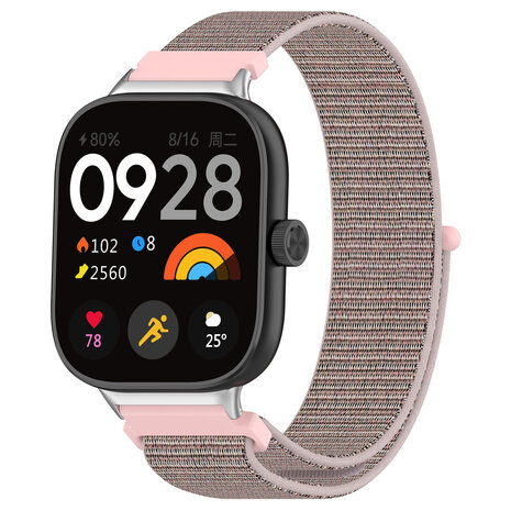 Strap-it® Strap-it Redmi Watch 5 Nylon Armband (Rosa Sand) Strap-it® Strap-it Redmi Watch 5 Nylon Armband (Rosa Sand)