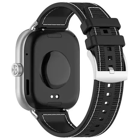 Strap-it® Strap-it Redmi Watch 5 Nylon-Hybridarmband (Schwarz)