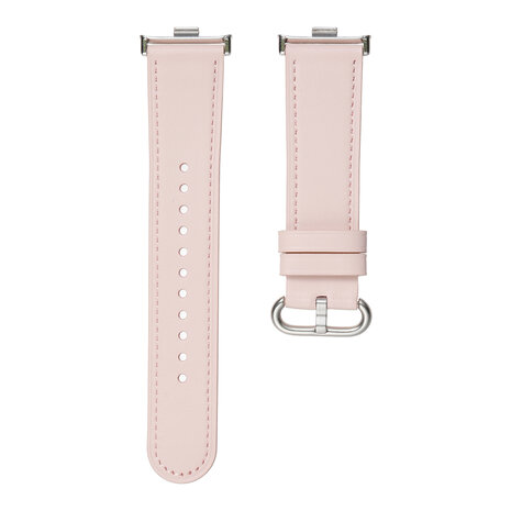 Strap-it® Strap-it Redmi Watch 5 Lederarmband (Rosa)