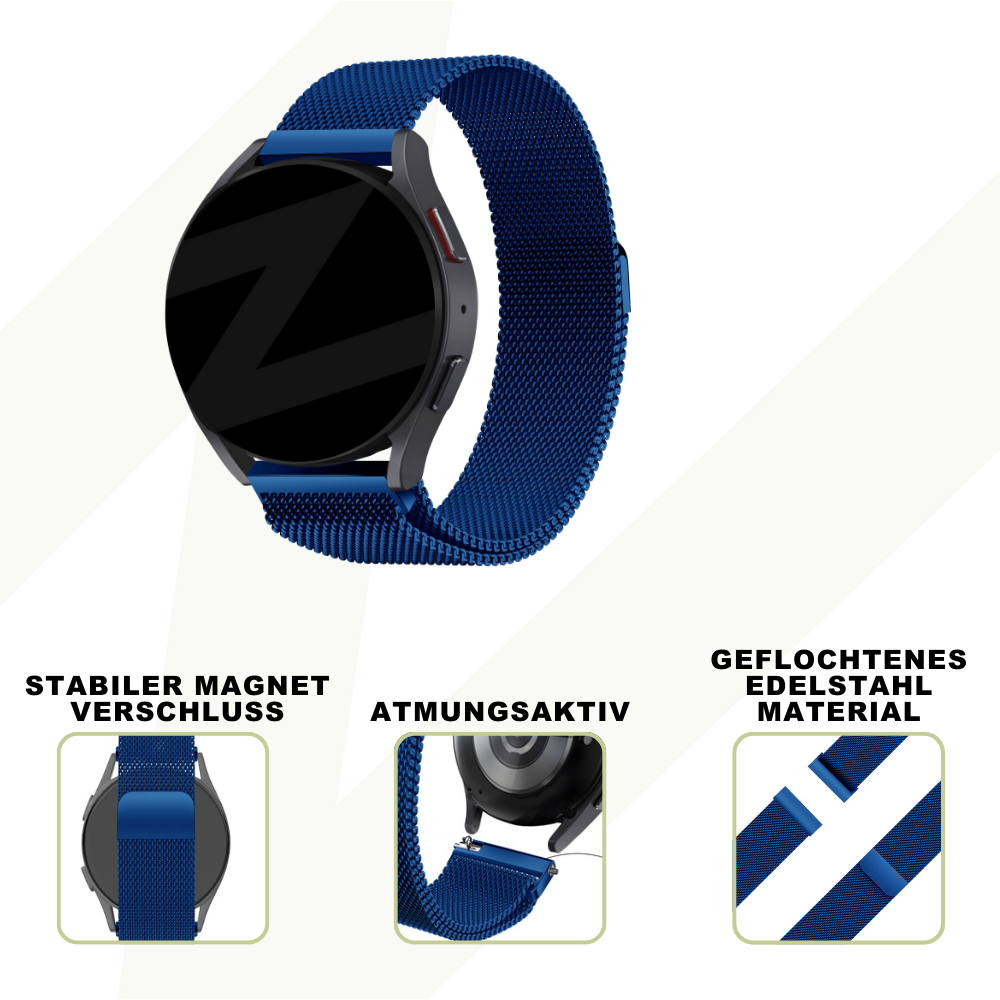 Bandz Bandz Xiaomi Amazfit Bip Milanese Loop Armband (Blau) Bandz Bandz Xiaomi Amazfit Bip Milanese Loop Armband (Blau)