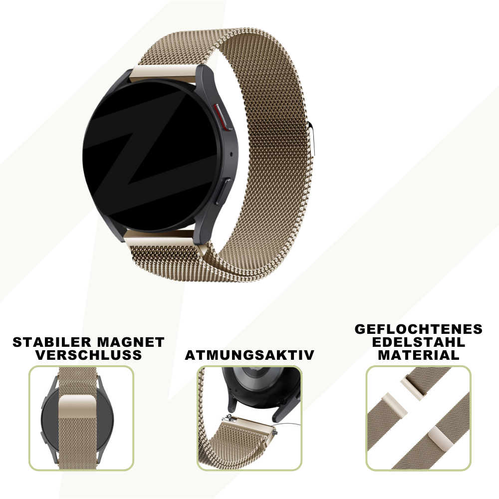 Bandz Bandz Withings ScanWatch Nova Milanese Loop Armband (Sekt) Bandz Bandz Withings ScanWatch Nova Milanese Loop Armband (Sekt)