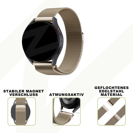 Bandz Bandz Withings ScanWatch Nova Milanese Loop Armband (Sekt) Bandz Bandz Withings ScanWatch Nova Milanese Loop Armband (Sekt)