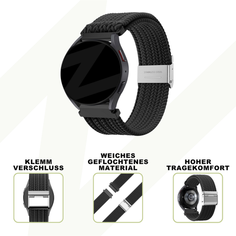 Bandz Bandz Samsung Gear S3 Woven Nylonband (Schwarz) Bandz Bandz Samsung Gear S3 Woven Nylonband (Schwarz)