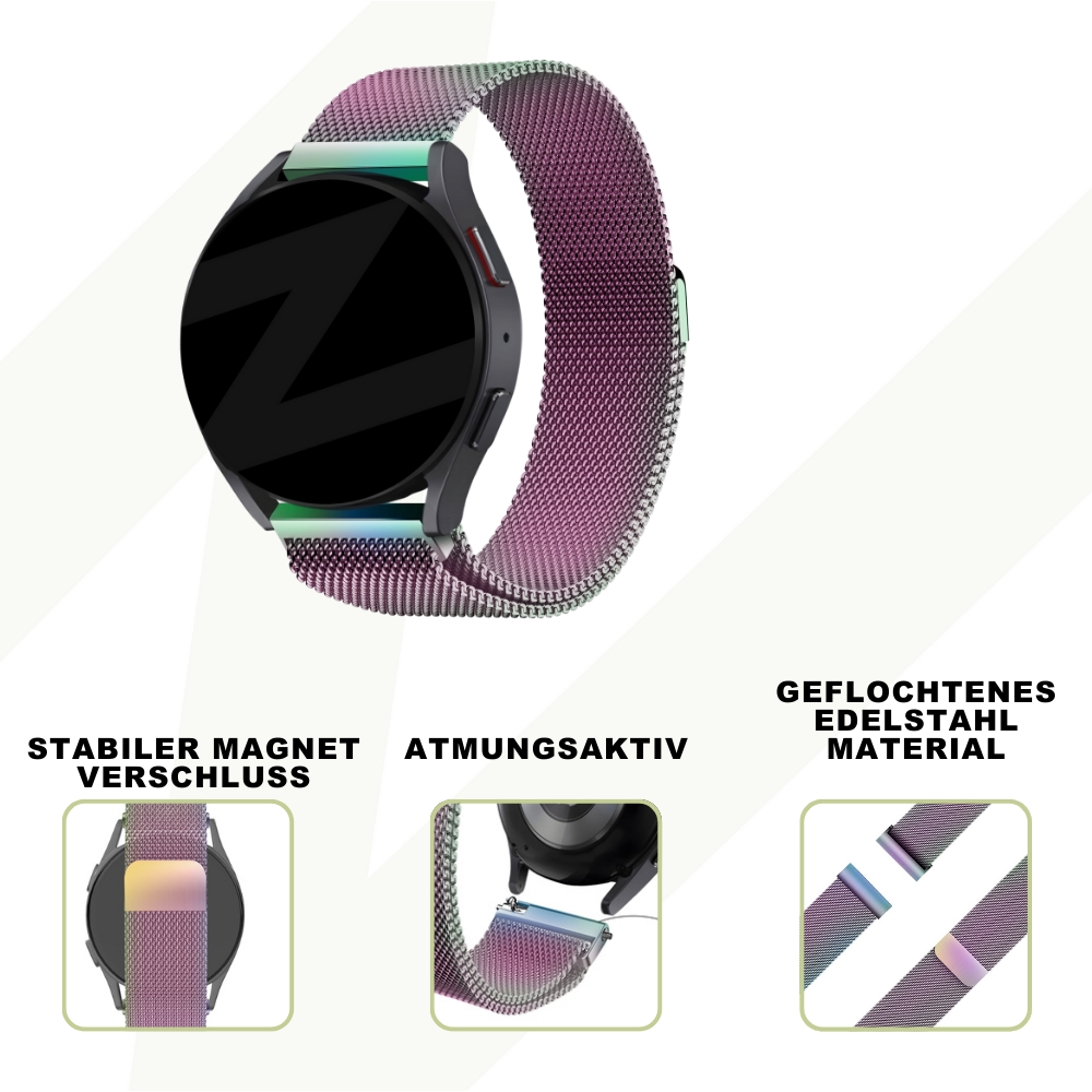 Bandz Bandz Withings ScanWatch 2 - 42mm Milanaise Loop Armband (Regenbogen) Bandz Bandz Withings ScanWatch 2 - 42mm Milanaise Loop Armband (Regenbogen)