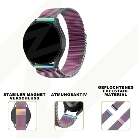 Bandz Bandz Withings ScanWatch 2 - 42mm Milanaise Loop Armband (Regenbogen) Bandz Bandz Withings ScanWatch 2 - 42mm Milanaise Loop Armband (Regenbogen)