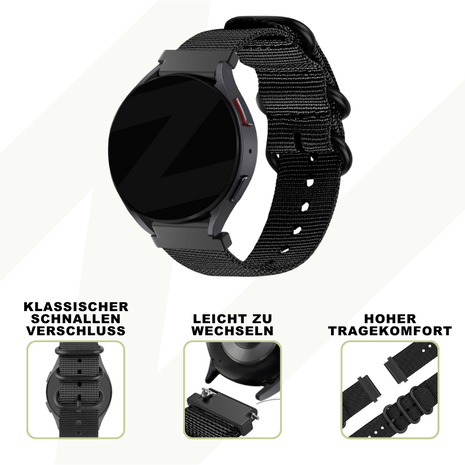 Bandz Bandz Samsung Gear S3 Nylon-Schnallenband (Schwarz) Bandz Bandz Samsung Gear S3 Nylon-Schnallenband (Schwarz)