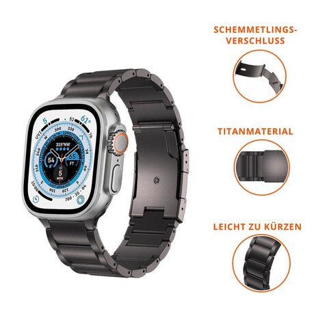 Strap-it® Strap-it Apple Watch 8 Titanarmband (Graphit) Strap-it® Strap-it Apple Watch 8 Titanarmband (Graphit)