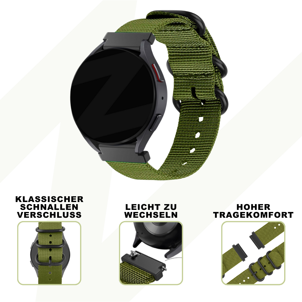 Bandz Bandz Fossil Gen 5 Nylon-Schnallenband (Grün) Bandz Bandz Fossil Gen 5 Nylon-Schnallenband (Grün)