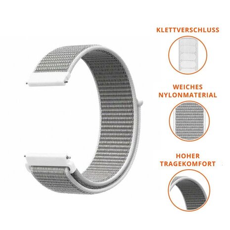 Strap-it® Strap-it Oppo Watch Nylonarmband (Muschel) Strap-it® Strap-it Oppo Watch Nylonarmband (Muschel)
