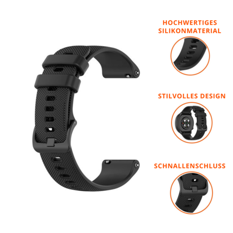 Strap-it® Strap-it Xiaomi Amazfit Bip Luxus Silikonarmband (Schwarz) Strap-it® Strap-it Xiaomi Amazfit Bip Luxus Silikonarmband (Schwarz)