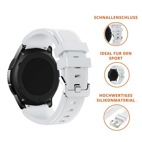 Strap-it® Strap-it Samsung Galaxy Watch 6 Classic 43mm Silikon Armband (Weiß) Strap-it® Strap-it Samsung Galaxy Watch 6 Classic 43mm Silikon Armband (Weiß)