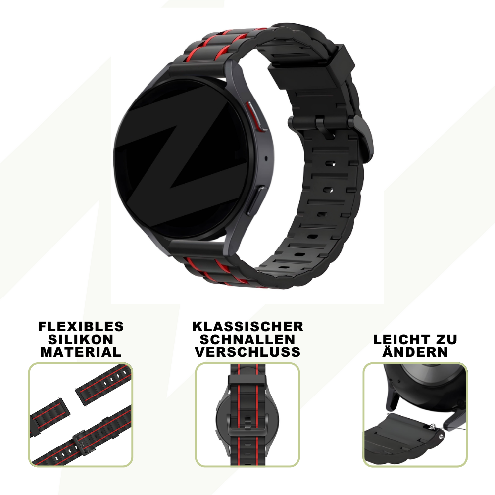 Bandz Bandz Suunto 9 Peak Pro Sport Armband gestreift (Schwarz/Rot) Bandz Bandz Suunto 9 Peak Pro Sport Armband gestreift (Schwarz/Rot)