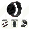 Bandz Bandz Amazfit Balance Sportarmband gestreept (Schwarz/Rot) Bandz Bandz Amazfit Balance Sportarmband gestreept (Schwarz/Rot)