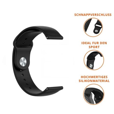 Strap-it® Strap-it Samsung Galaxy Watch 4 Classic 46mm Sportarmband (Schwarz) Strap-it® Strap-it Samsung Galaxy Watch 4 Classic 46mm Sportarmband (Schwarz)