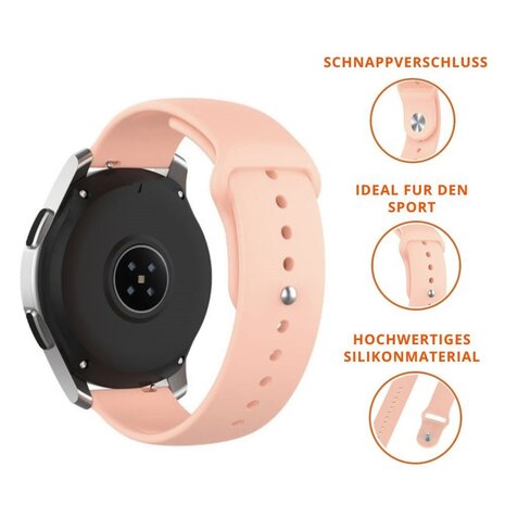 Strap-it® Strap-it Samsung Galaxy Watch 4 Classic 42mm Sportarmband (Rosa) Strap-it® Strap-it Samsung Galaxy Watch 4 Classic 42mm Sportarmband (Rosa)