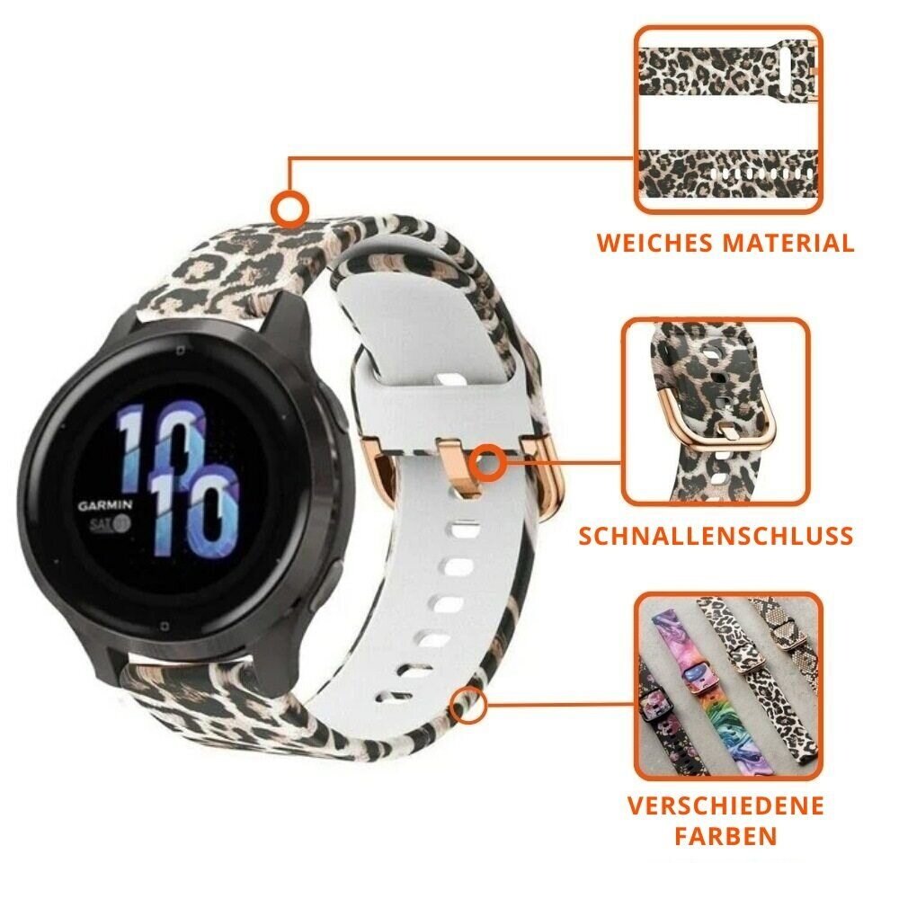 Strap-it® Strap-it Lucky Leopard Fossil Gen 6 42mm Armband Strap-it® Strap-it Lucky Leopard Fossil Gen 6 42mm Armband
