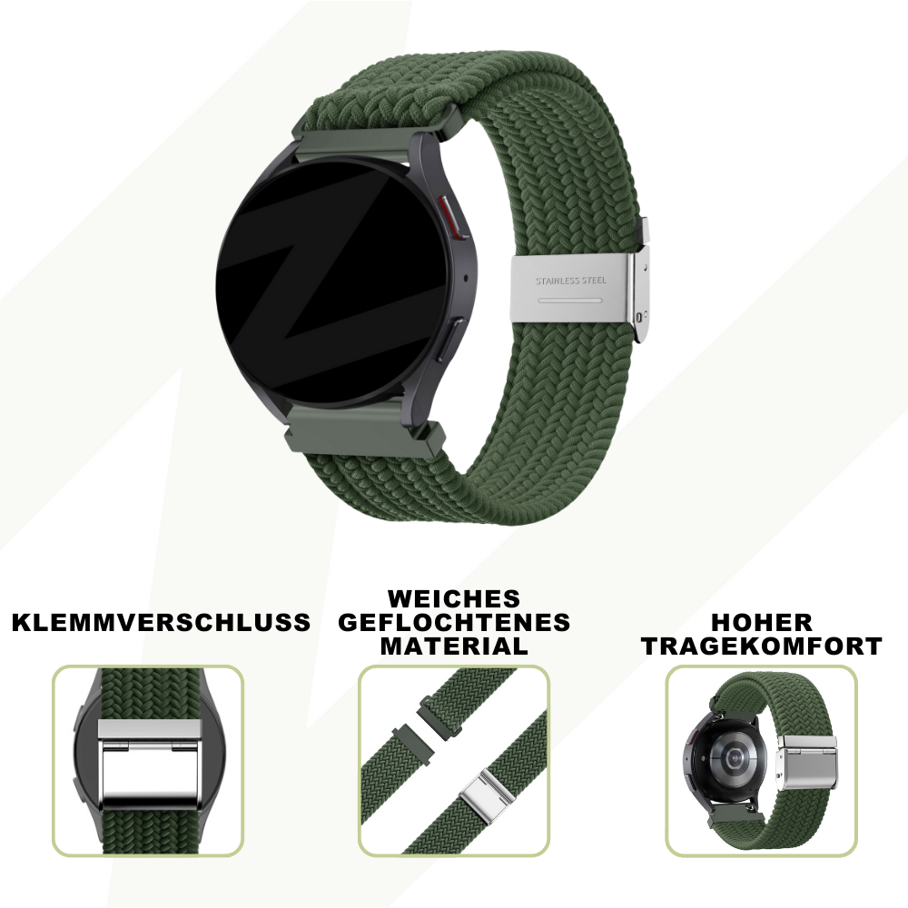 Bandz Bandz Amazfit GTS 3 Woven Nylonband (Olivgrün) Bandz Bandz Amazfit GTS 3 Woven Nylonband (Olivgrün)