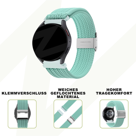 Bandz Bandz Amazfit GTS 4 geflochtenes Nylon Band (Türkis) Bandz Bandz Amazfit GTS 4 geflochtenes Nylon Band (Türkis)