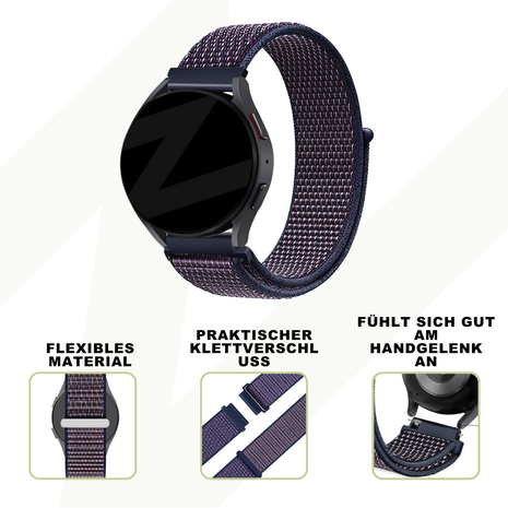 Bandz Bandz Samsung Galaxy Watch 6 Classic 47mm Nylon Loop-band (Indigo) Bandz Bandz Samsung Galaxy Watch 6 Classic 47mm Nylon Loop-band (Indigo)