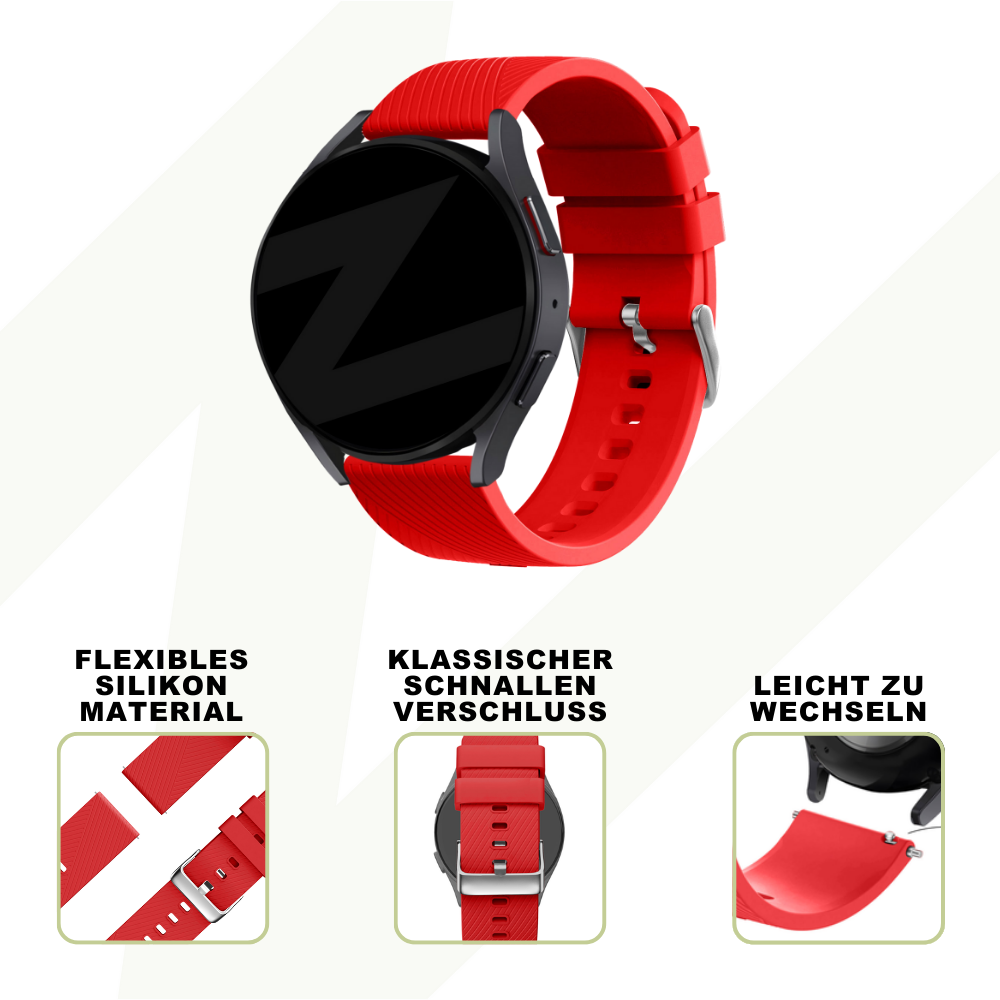 Bandz Bandz Fossil Gen 5e - 44mm Silikon Armband 'Deluxe' (Rot) Bandz Bandz Fossil Gen 5e - 44mm Silikon Armband 'Deluxe' (Rot)
