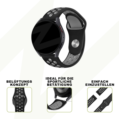 Bandz Bandz Redmi Watch 5 Lite Sportarmband 'Deluxe' (Schwarz/Grau) Bandz Bandz Redmi Watch 5 Lite Sportarmband 'Deluxe' (Schwarz/Grau)