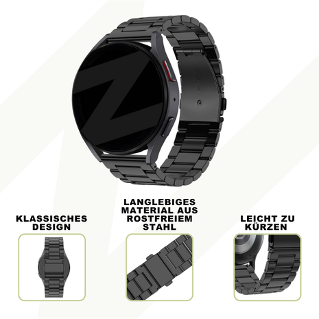 Bandz Bandz Xiaomi Watch S1 Klassisches Stahlenarmband (Schwarz) Bandz Bandz Xiaomi Watch S1 Klassisches Stahlenarmband (Schwarz)