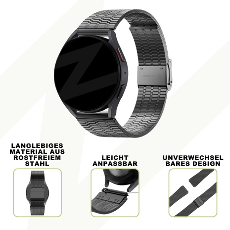 Bandz Bandz Xiaomi Watch 2 verstellbares Stahlarmband (Schwarz) Bandz Bandz Xiaomi Watch 2 verstellbares Stahlarmband (Schwarz)