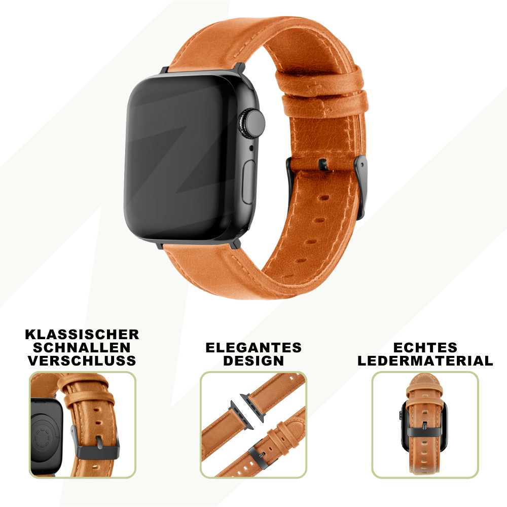 Bandz Bandz Apple Watch Echtleder Armband (Braun) Bandz Bandz Apple Watch Echtleder Armband (Braun)