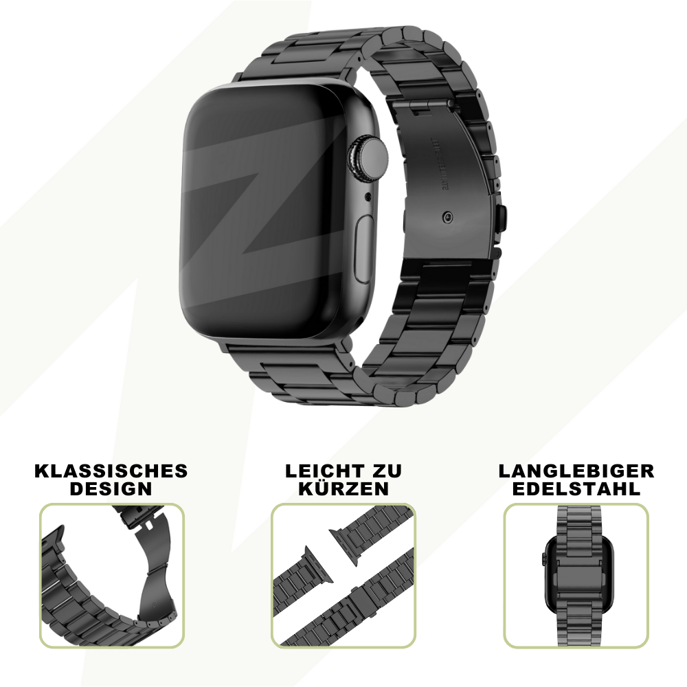 Bandz Bandz Apple Watch Klassisches Stahlenarmband (Schwarz) Bandz Bandz Apple Watch Klassisches Stahlenarmband (Schwarz)
