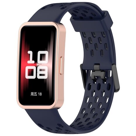Strap-it® Strap-it Huawei Band 10 Silikon-Air-Armband (Dunkelblau) Strap-it® Strap-it Huawei Band 10 Silikon-Air-Armband (Dunkelblau)