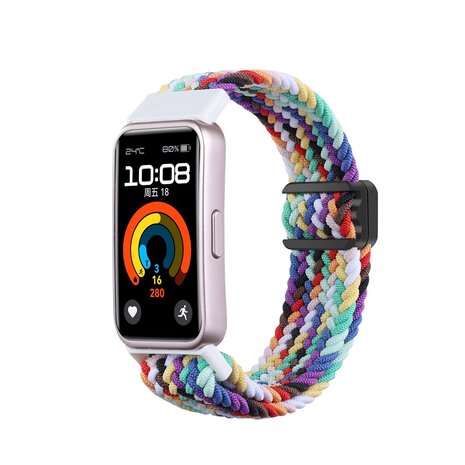 Strap-it® Strap-it Huawei Band 8 Geflochtenes Armband (Regenbogen) Strap-it® Strap-it Huawei Band 8 Geflochtenes Armband (Regenbogen)