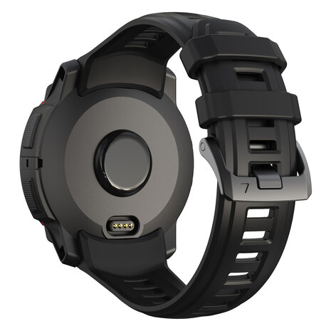 Strap-it® Strap-it Garmin Instinct 3 - 45mm Silikonarmband 'Perfect Fit' (Schwarz)