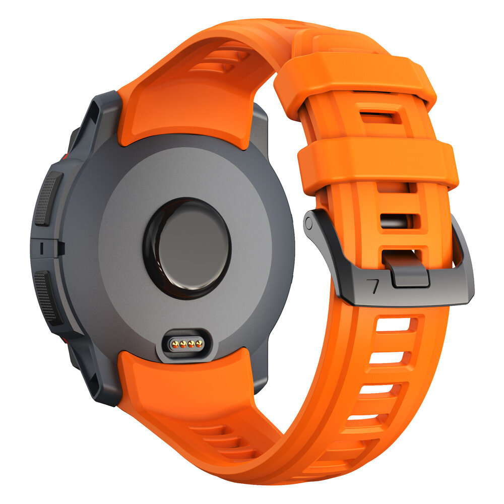 Strap-it® Strap-it Garmin Instinct 3 - 45mm Silikonarmband 'Perfect Fit' (Orange)
