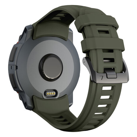 Strap-it® Strap-it Garmin Instinct 3 - 45mm Silikonarmband 'Perfect Fit' (Armeegrün)