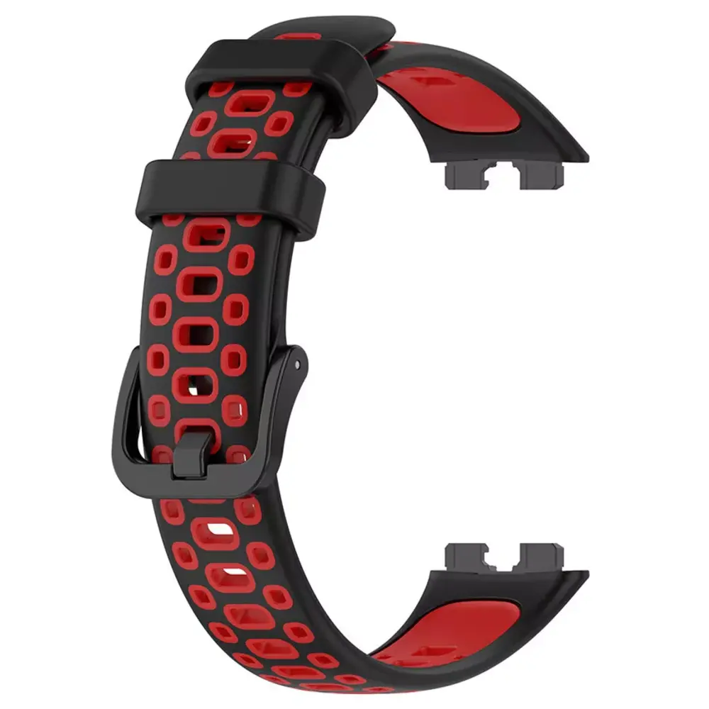 Strap-it® Strap-it Huawei Band 10 Sportarmband (Schwarz/Rot) Strap-it® Strap-it Huawei Band 10 Sportarmband (Schwarz/Rot)