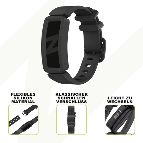 Bandz Bandz Fitbit Ace 2 Silikon Armband 'Klassisch' (Schwarz) Bandz Bandz Fitbit Ace 2 Silikon Armband 'Klassisch' (Schwarz)