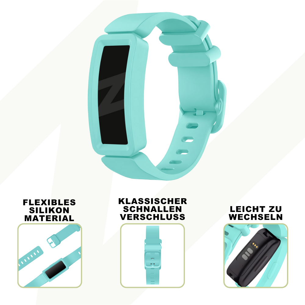 Bandz Bandz Fitbit Ace 2 Silikon Armband 'Klassisch' (Aqua) Bandz Bandz Fitbit Ace 2 Silikon Armband 'Klassisch' (Aqua)