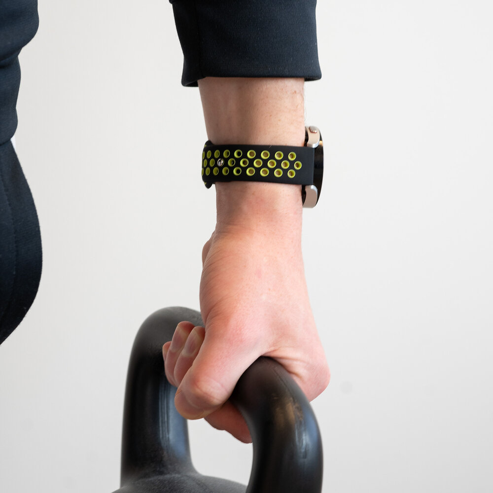 Bandz Bandz Amazfit Bip 6 Sportarmband 'Deluxe' (Schwarz/Gelb) Bandz Bandz Amazfit Bip 6 Sportarmband 'Deluxe' (Schwarz/Gelb)