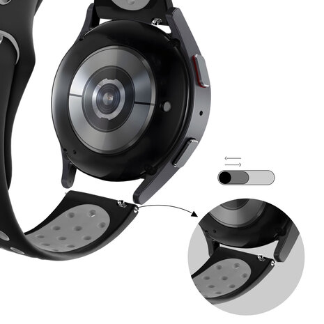 Bandz Bandz Amazfit Bip 6 Sportarmband 'Deluxe' (Schwarz/Grau) Bandz Bandz Amazfit Bip 6 Sportarmband 'Deluxe' (Schwarz/Grau)
