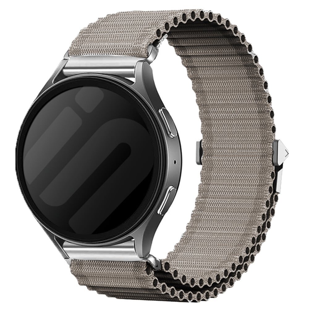 Strap-it® Strap-it Amazfit Bip 6 Outdoor Nylon Armband (Grau)
