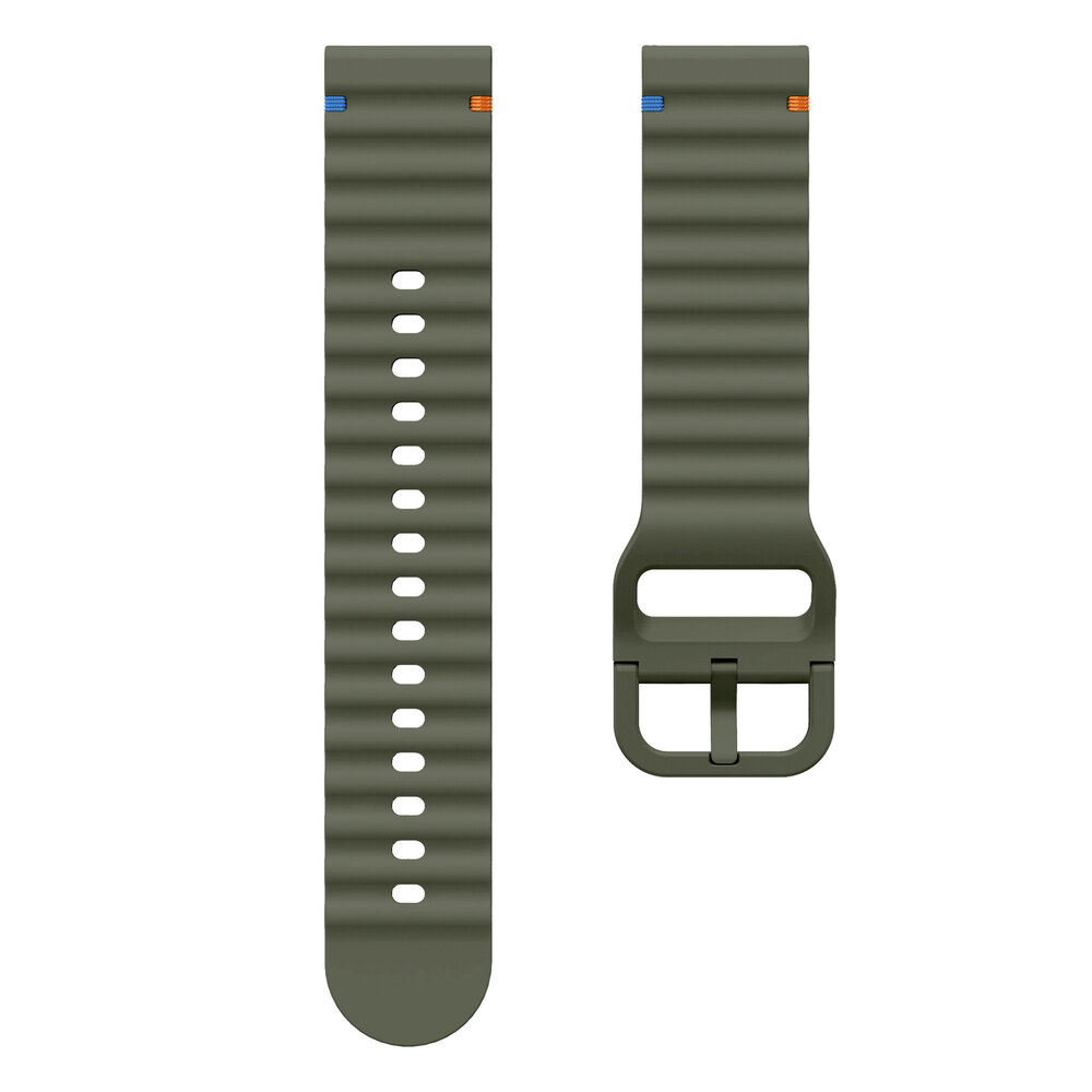 Strap-it® Strap-it Amazfit Bip 6 Wave Silikonarmband (Armeegrün) Strap-it® Strap-it Amazfit Bip 6 Wave Silikonarmband (Armeegrün)