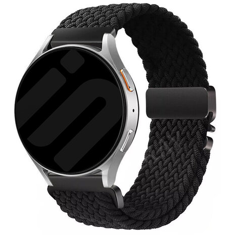 Strap-it® Strap-it Amazfit Bip 6 geflochtenes Band mit P-Buckle (Schwarz)
