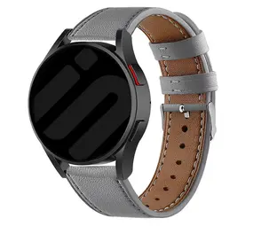 Strap-it® Amazfit Bip 6 Lederarmband (Grau) Strap-it® Amazfit Bip 6 Lederarmband (Grau)